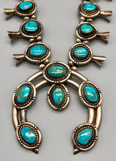 Large Vintage Squash Blossom Necklace
