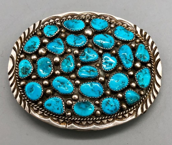 Turquoise Cluster Belt Buckle