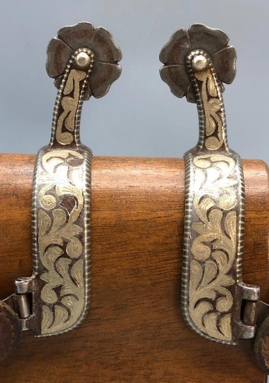Fancy Silver Inlay Spurs