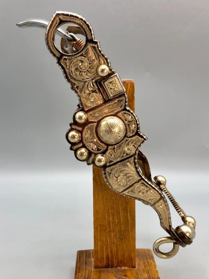 Silver Engraved Spade Bit
