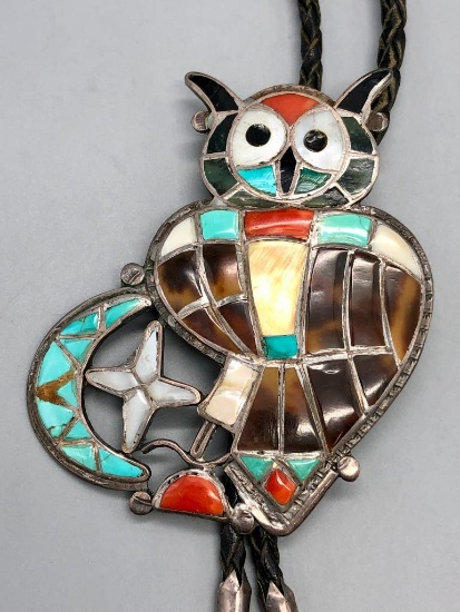 1960s Owl Theme Inlay Bolo