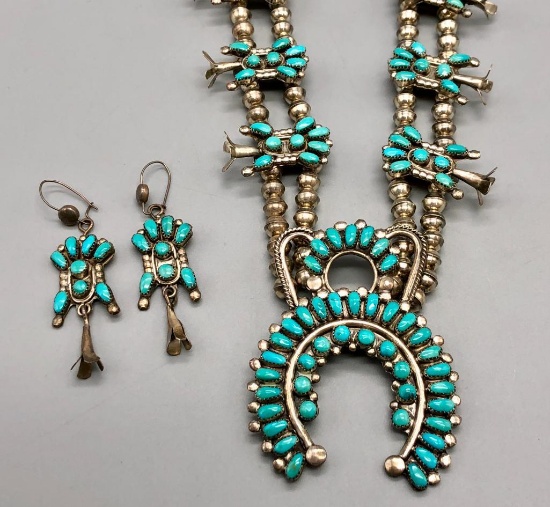 Vintage Weebothee Turquoise Necklace Set