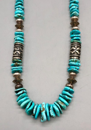 Sterling Silver and Turquoise Necklace