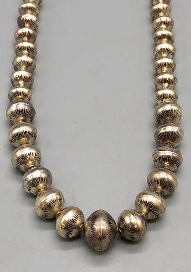 Stamped Sterling Silver Beads