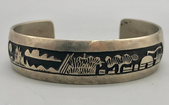 Sterling Silver Overlay Storyteller Bracelet