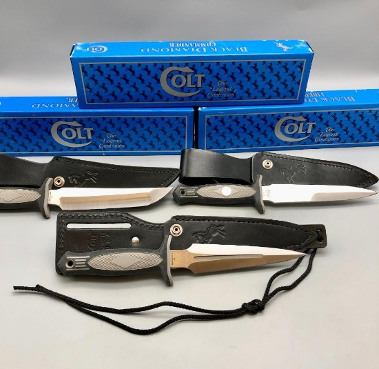 3 Colt Knives with Boxes