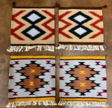 Two Sets of Matching Navajo Textile Squares