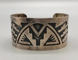 Sterling Silver Overlay Cuff Bracelet