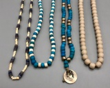 Group of Four Trade Bead Necklaces
