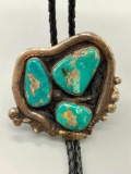 Vintage Three Stone Turquoise Bolo Tie