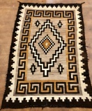 1920s Two Grey Hills Navajo Rug