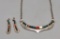 Multi-Stone Inlay & Sterling Silver Necklace Set