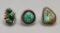 Three Nice Vintage Turquoise Rings