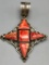Spiny Oyster and Sterling Silver Pendant