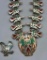 Chip Inlay Squash Blossom Necklace & Pin