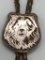 Wolf Theme Sterling Silver Bolo Tie