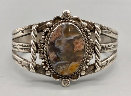 1940s Handmade Sterling Silver Bracelet