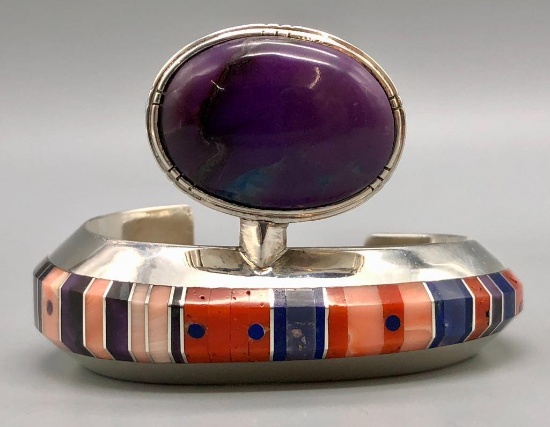 Exquisite Inlay Bracelet by Gibson Nez