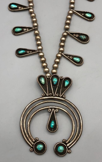 Vintage Squash Blossom Style Necklace