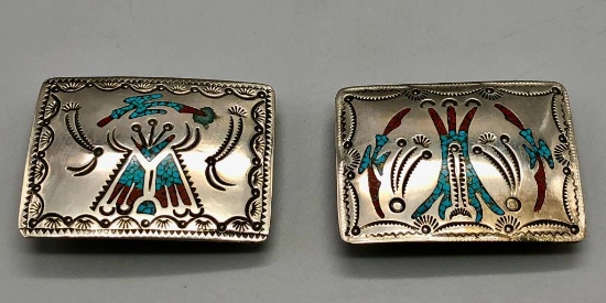 Two Small Size Inlay Buckles