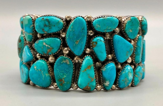 Turquoise Cluster Bracelet