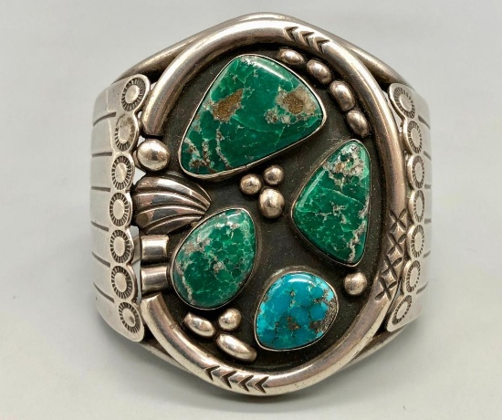 1970s Turquoise & Sterling Silver Bracelet