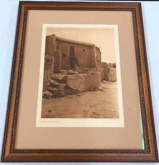 Original Edward Curtis Photo Gravure - Laguna Architecture