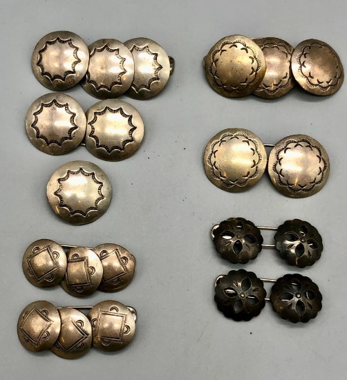 Numerous Vintage Sterling Silver Buttons