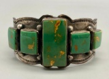 Five Stone Turquoise Bracelet by Aaron Toadlena