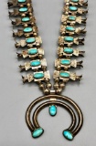 1940s Era Box Bow Squash Blossom Necklace