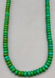 32 Inch Single Strand Turquoise Necklace