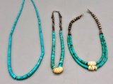 Three Pueblo Style Turquoise Necklaces