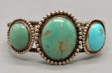 Older Handmade Twisted Wire & Turquoise Bracelet
