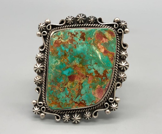Turquoise & Sterling Silver Bracelet by Rosella Paxton