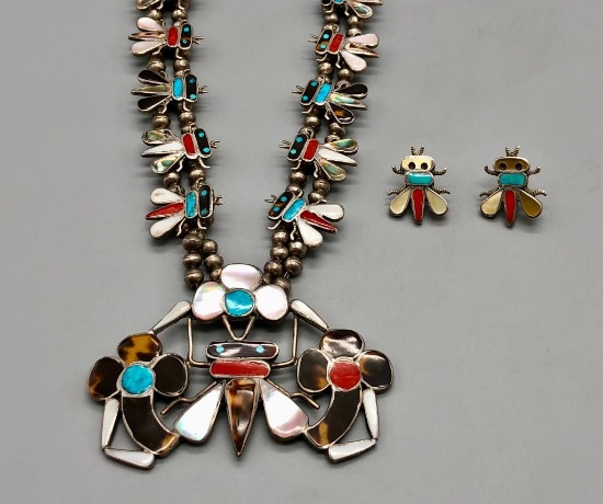 1960s "Bee" Themed Inlay Necklace Set