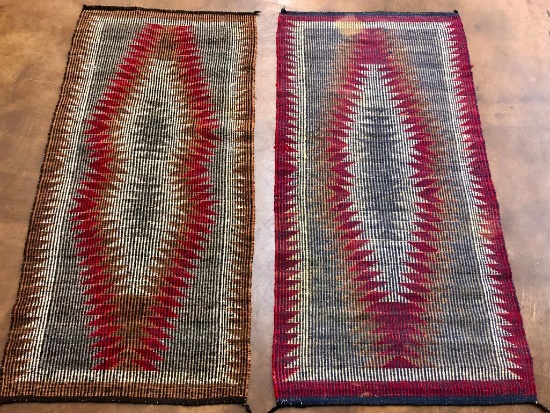 Two Twill Weave Navajo Textiles