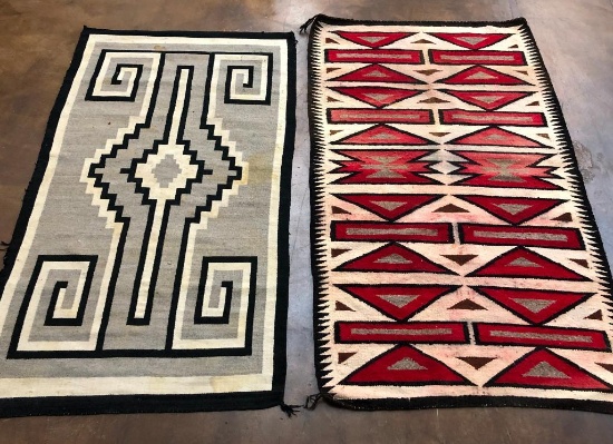 Two Vintage Navajo Floor Rugs