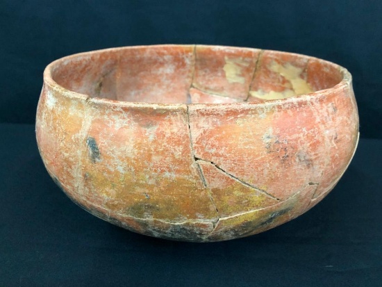 Prehistoric Redware Pottery Bowl