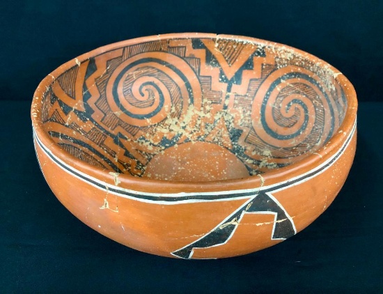 Prehistoric Anasazi Polychrome Pottery Bowl