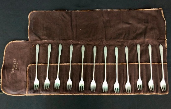 Tiffany & Co. Sterling Hors D'oeuvre Fork Set of 12