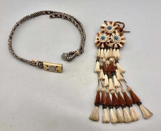 Prison Horsehair Hatband and a Horsehair Mosquero
