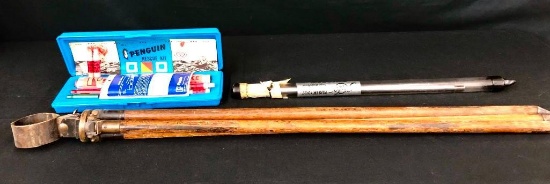 Ruger 18" Barrel, a Flare Kit and Antique Tripod