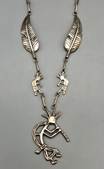 Sterling Silver Kokopelli Themed Necklace