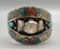 1970's Turquoise and Coral Ladies Watch Cuff
