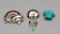 Group 3 Vintage Inlay Pin/Brooches