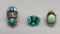 Three Turquoise Rings