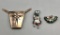Three Vintage and Unique Bolo Pieces