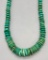 Turquoise Graduated Disc bead Necklace