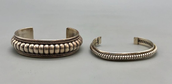 Two Sterling Silver Bracelets