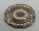Sterling Silver Concho Style Belt Buckle